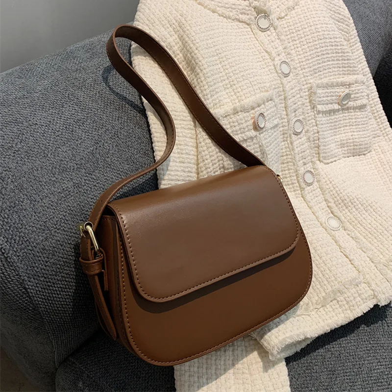 

European and American Ladies Shoulder Bag2021New Trendy Fashion Temperament Simple Shoulder Messenger Bag Retro Small Square Bag