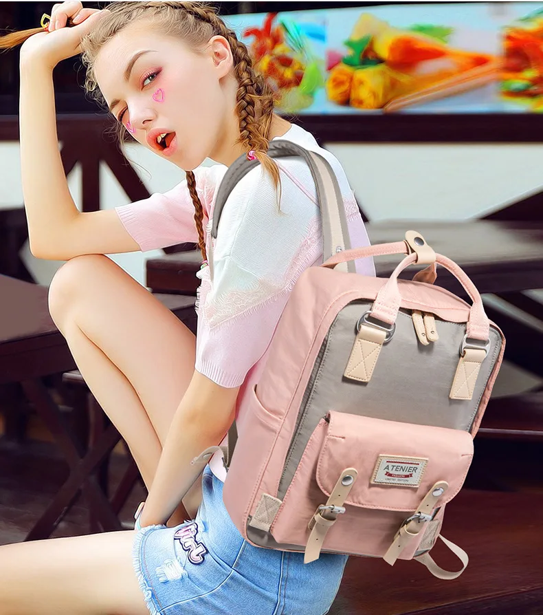 Сумка для мам пончик сумка женская цветная Студенческая Холщовая Сумка Компьютерная сумка для мешков женская сумка