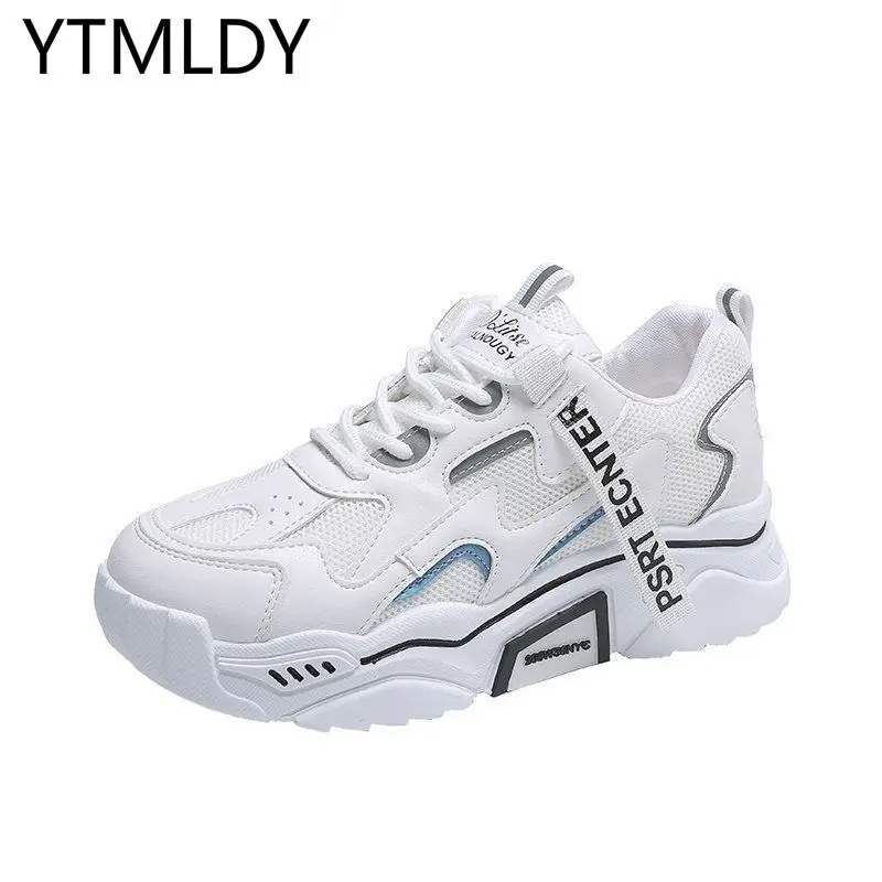 

2021 New Spring Shoes for Women Sneakers Lightweight and Chunky Platform Shoes Fashion Casual Shoes Breathable Vulcanized Shoes