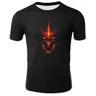 2021 европейские и американские тренды Мужская брендовая 3d-футболка с короткими рукавами и трехмерным принтом черепа дьявола