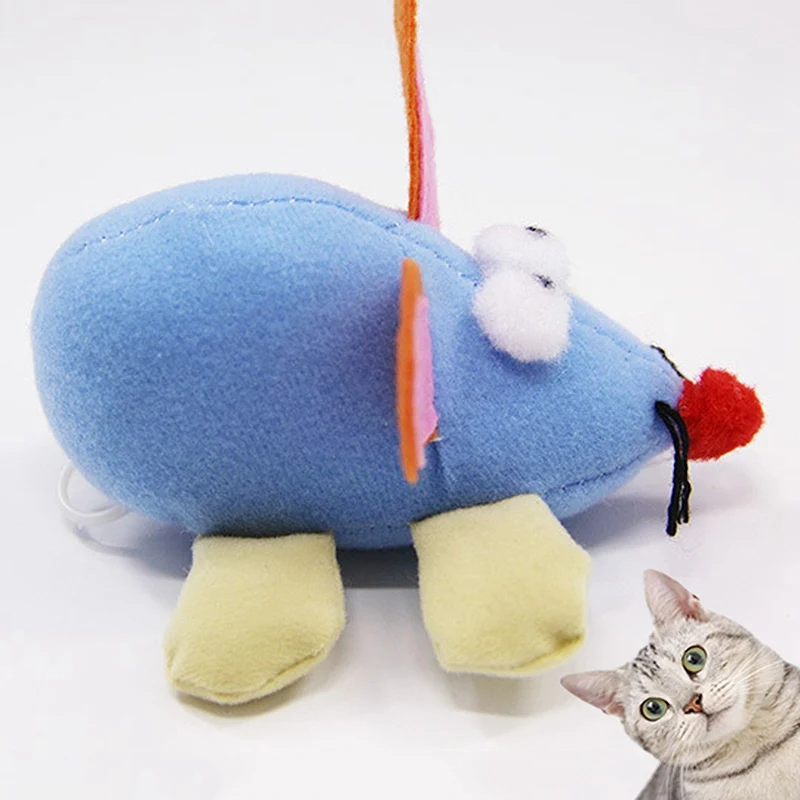 Новейшие игрушки для кошек забавные плюшевые Интерактивная игрушка мини мышь