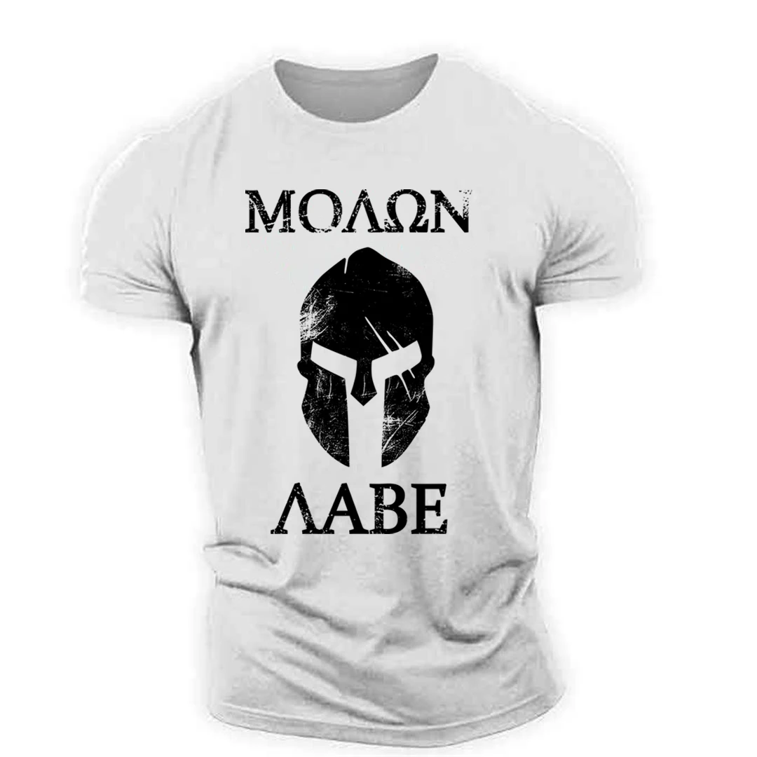 Футболка мужская с спартанским узором легкая дышащая эластичная рубашка 3D
