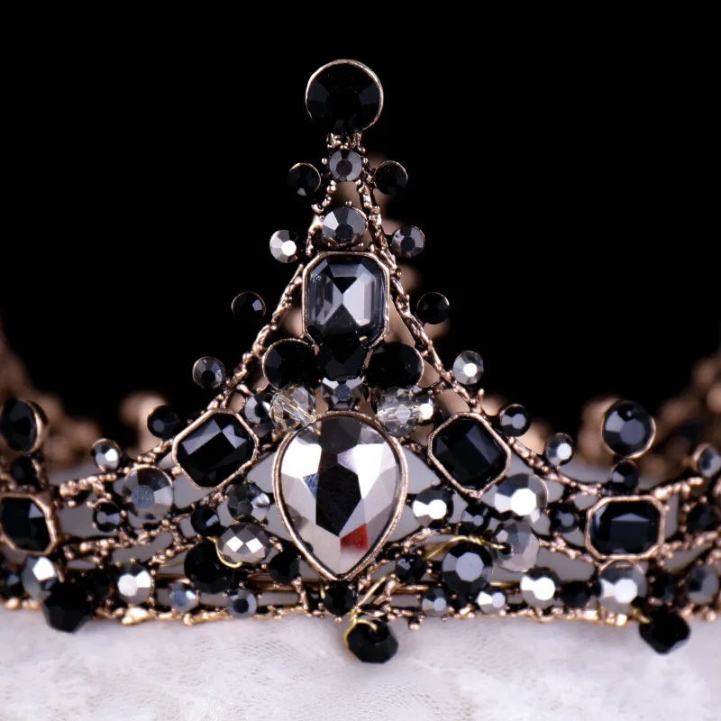 Черная винтажная диадема винтажный геометрический бисер диадемы лента для волос