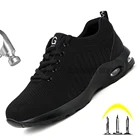 Летняя безопасная обувь, безопасная рабочая обувь для мужчин, противопрокол, рабочие ботинки для мужчин, дышащие мужские ботинки, безопасные кроссовки, обувь