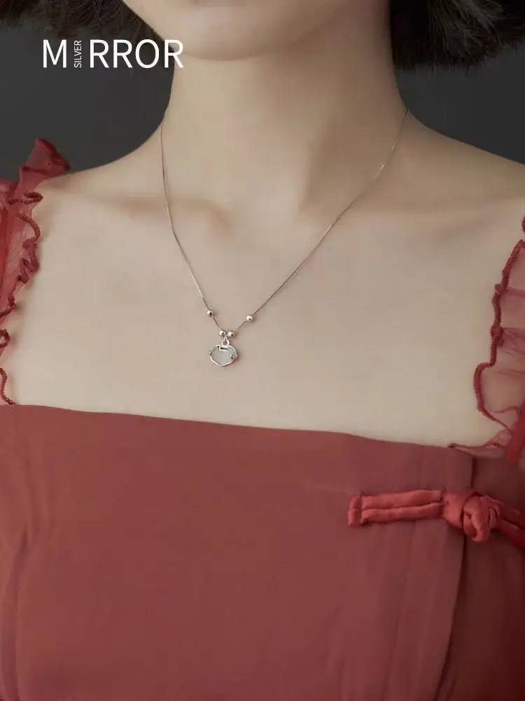 Ожерелье в китайском стиле из стерлингового серебра винтажная цепочка для