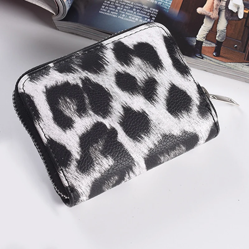 Bokinslon женский кошелек с коротким леопардовым принтом из искусственной кожи на