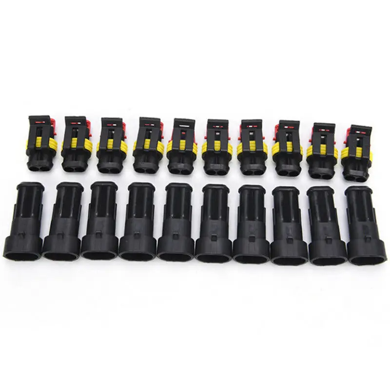 

5pcs 10A 2 Pin Male Female Electrical Connectors For Motorcycle Scooter Quad ATV