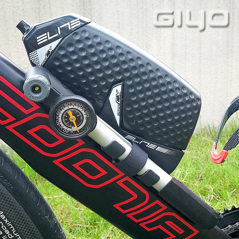 GIYO 120 фунтов/кв. дюйм MTB Мини манометр насоса Schrader (Шрадер)/нержавеющий ниппель