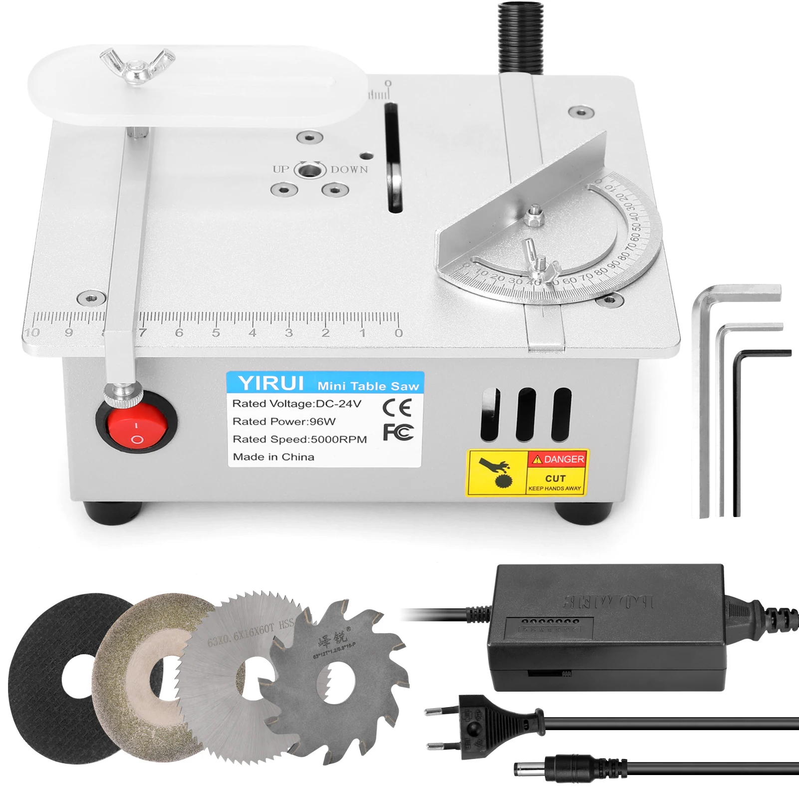 DC24V мини раскроечный станок Электрический Настольный пилы домашние Режущий