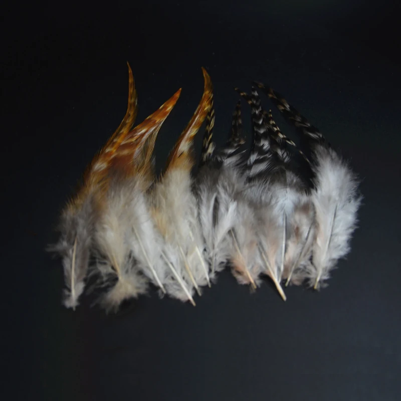 Новые 30 шт./пакет 2 дополнительных цветов мушек полосатой петушиные перья