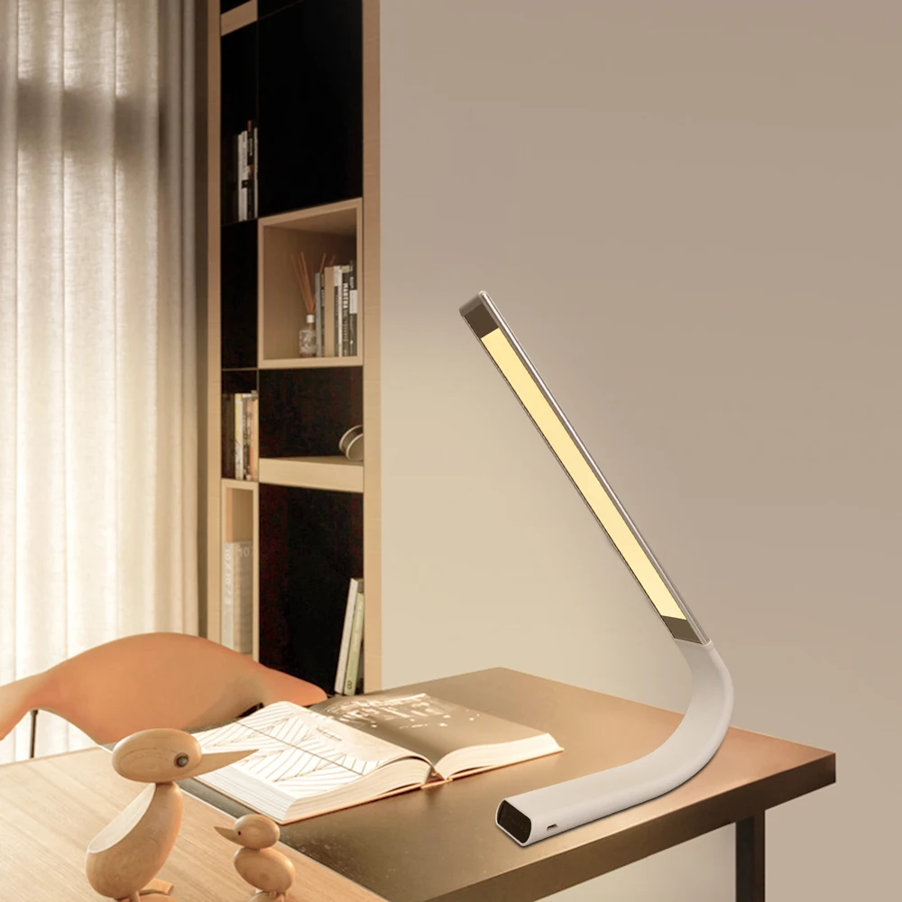 

Artpad 6W Sliver Touch Switch Desk Table Reading Lamp 6 Levels Brightness Dimming Ultra-thin Eyecare Rechargeable Portable Lamp
