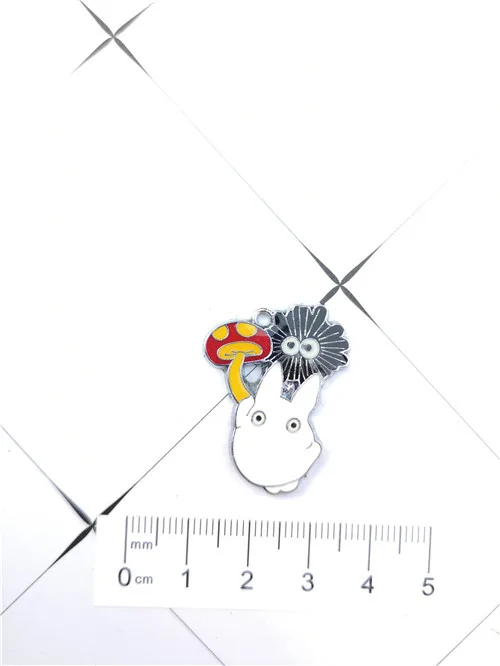 10 шт. японское аниме Мой сосед Тоторо цепочка для ключей эмалированные бусины