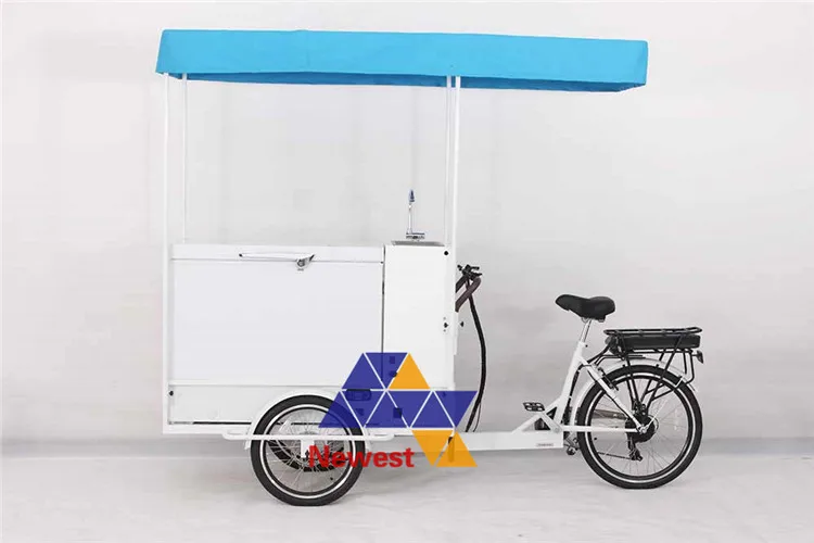 Электрический подвижный велосипед мороженого трехколесный для