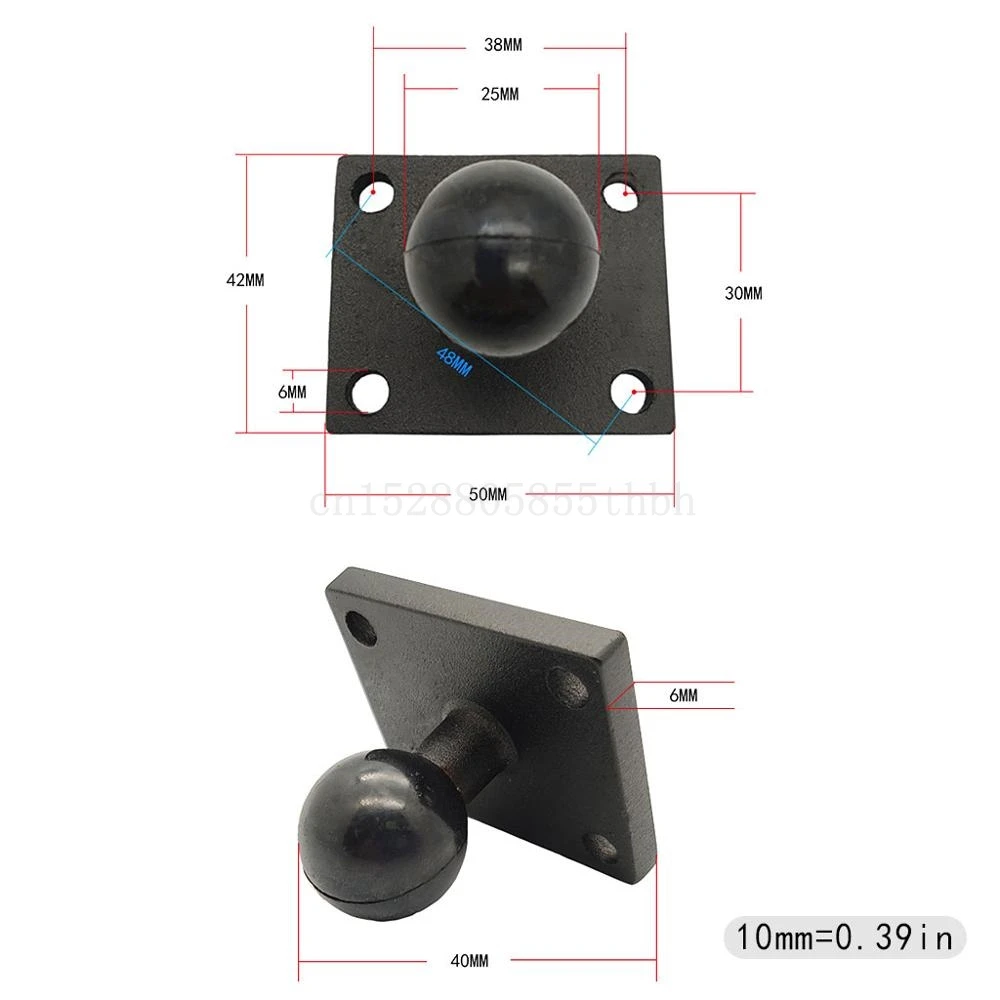 

Aluminum Alloy Square Mounting Base with 1 Inch Ball Head Mount for Zumo 400/450/500/550/660 Rider GPS for Motorcycle Bicycle