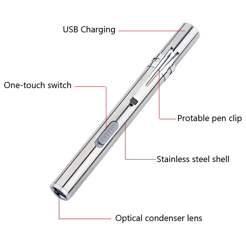 Фонарик hecules перезаряжаемый через USB Мощный мини-светодиодный фонарь Подвесная