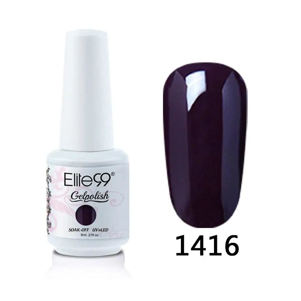 1416 Elite99 8 мл Гель-лак для ногтей Vernis Полупостоянный лак для ногтей УФ-гель лак для ногтей эмаль для маникюра Лак для ногтей - Цвет: 1416