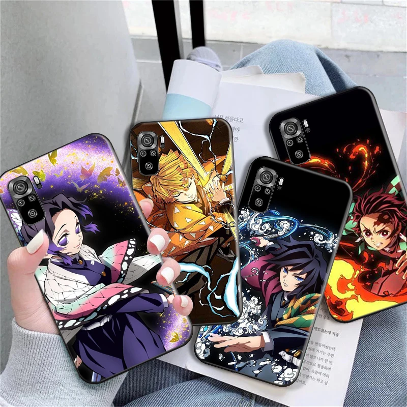 

Cartoon Anime Demon Slayer Phone Case For Xiaomi Redmi 10X 4G 5G 10X Pro 5G Note 10 10 10T Pro 10T 5G 10S 10 5G Soft TPU Fundas