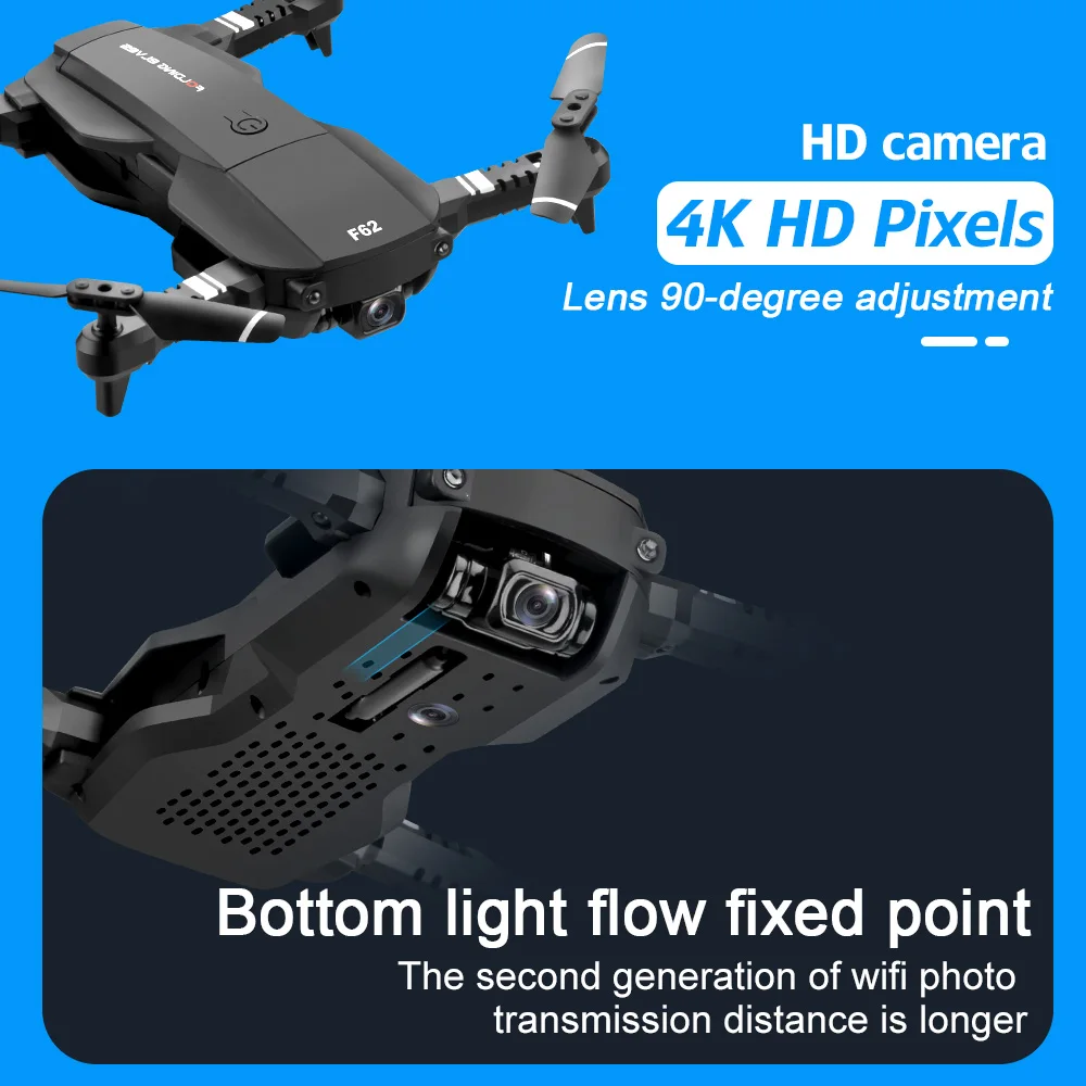Новый Дрон для 2020 F62 wifi Смарт часы mavic mini fly больше комбо dji мини селфи Дрон|Рамы