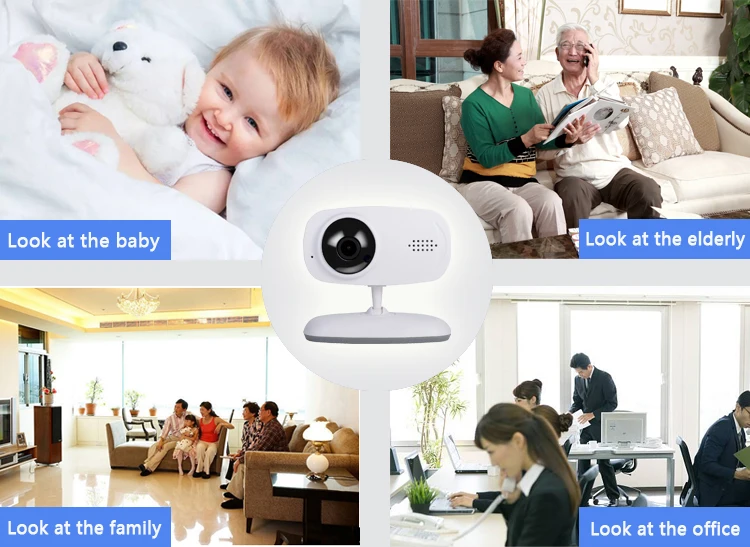 

720P Smart Baby Monitor HD Wireless Card Loop Recording Abnormal Sound Alarm Night Vision Safety Camera for Video Surveillance