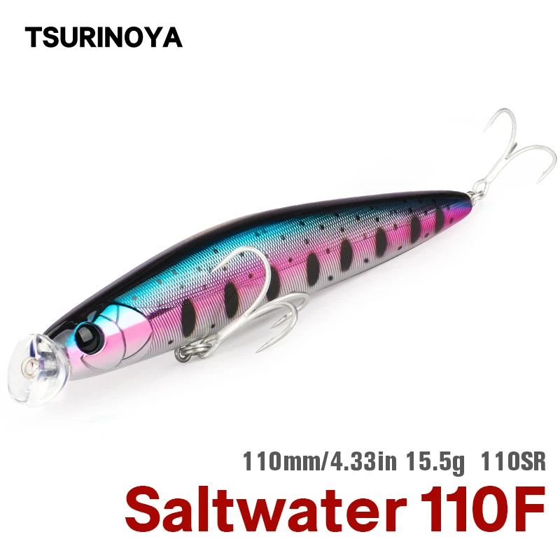 TSURINOYA приманка для рыбалки DW81 HUNTER 110SR 110 мм 15 5 г плавающая блесна Джеркбейт Воблер