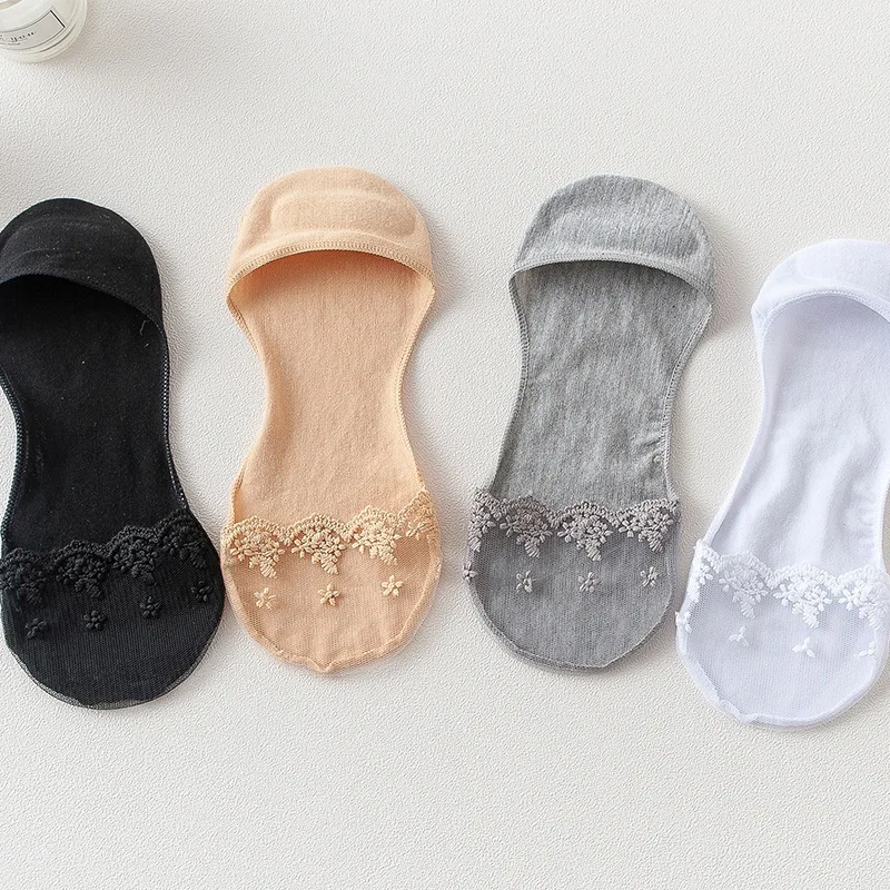 Летнее платье для женщин и девочек силикагель кружевные носки башмачки