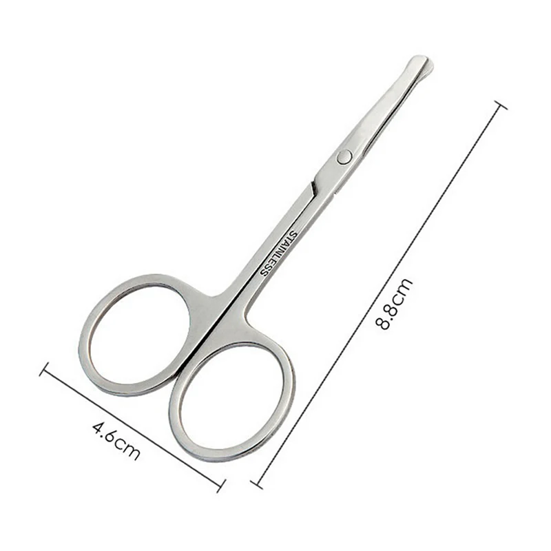 

1Pc Scissor Small Clipper Eyebrow Nose Hair Cut Trimming Tweezers Professional Stainless Steel Round Safety Scissors Eyebrow