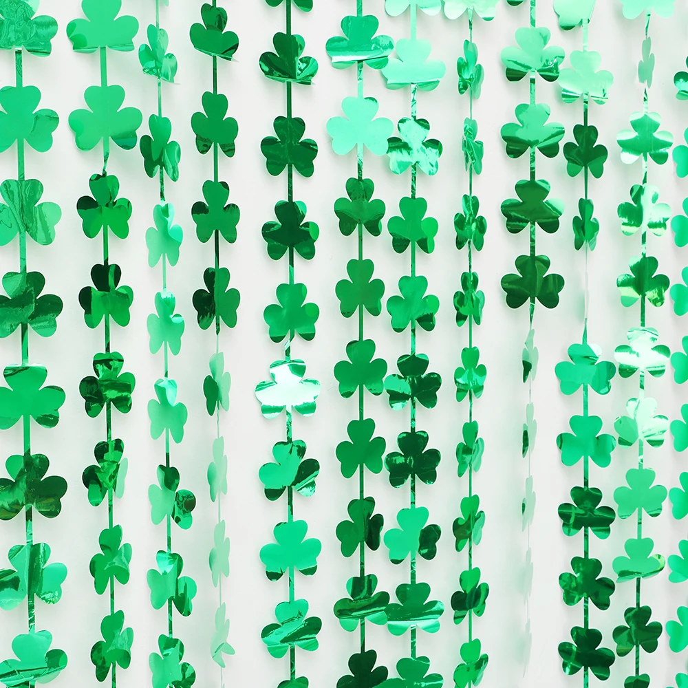 Фотофон 1*2 метра День Святого Патрика фольгированная занавеска дождь мишура