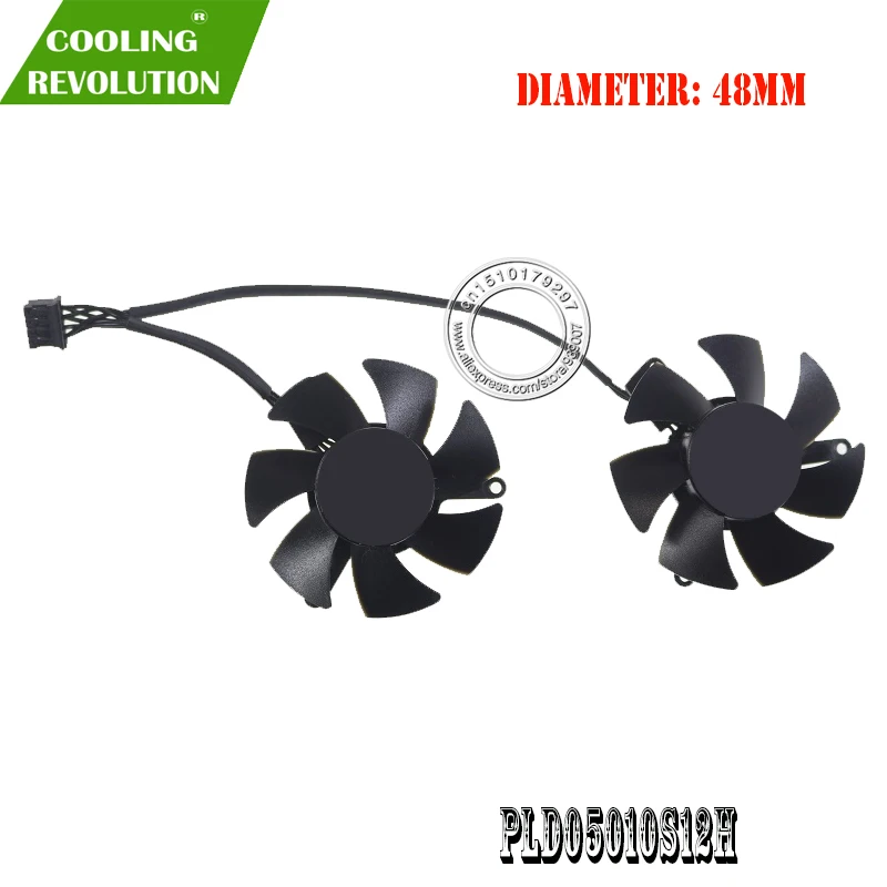 Вентилятор видеокарты PLD05010S12H для EVGA, 12 В постоянного тока, а, 4 контакта