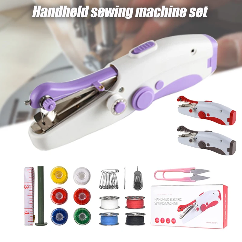 

Mini Electric Sewing Machine Portable Handheld Multipurpose Sewing Gadgets For Home Travel Easy Operation Sewing Machine