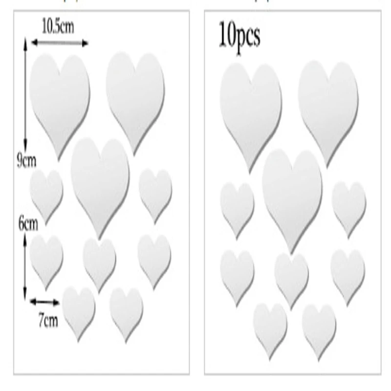10 шт. зеркальные настенные Стикеры для спальни и гостиной | Дом сад