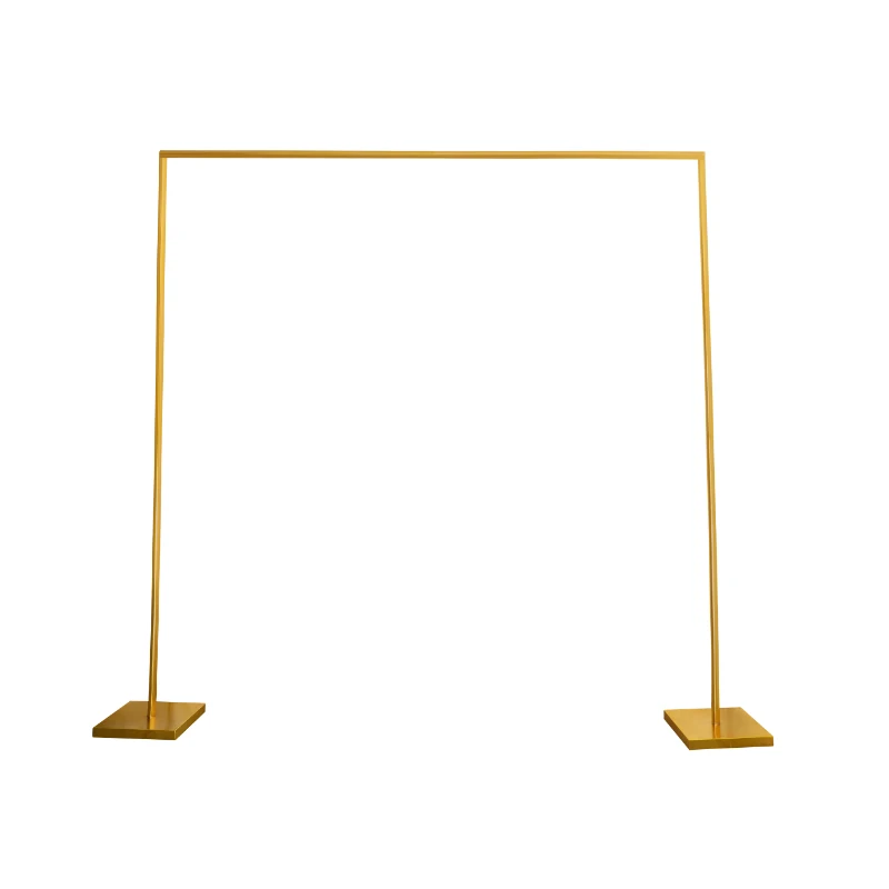 

Wedding Arch Shiny Gold Plated Arch Backdrop Stand Stage Rectangular Flower stand Wedding props Arch Decoration