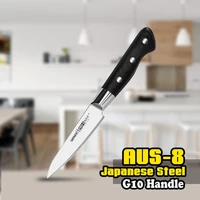 tuo cutlery paring knife aus 8 japanese hc steel fruit pelling peller kitchen knife non slip ergonomic g10 handle 3 5