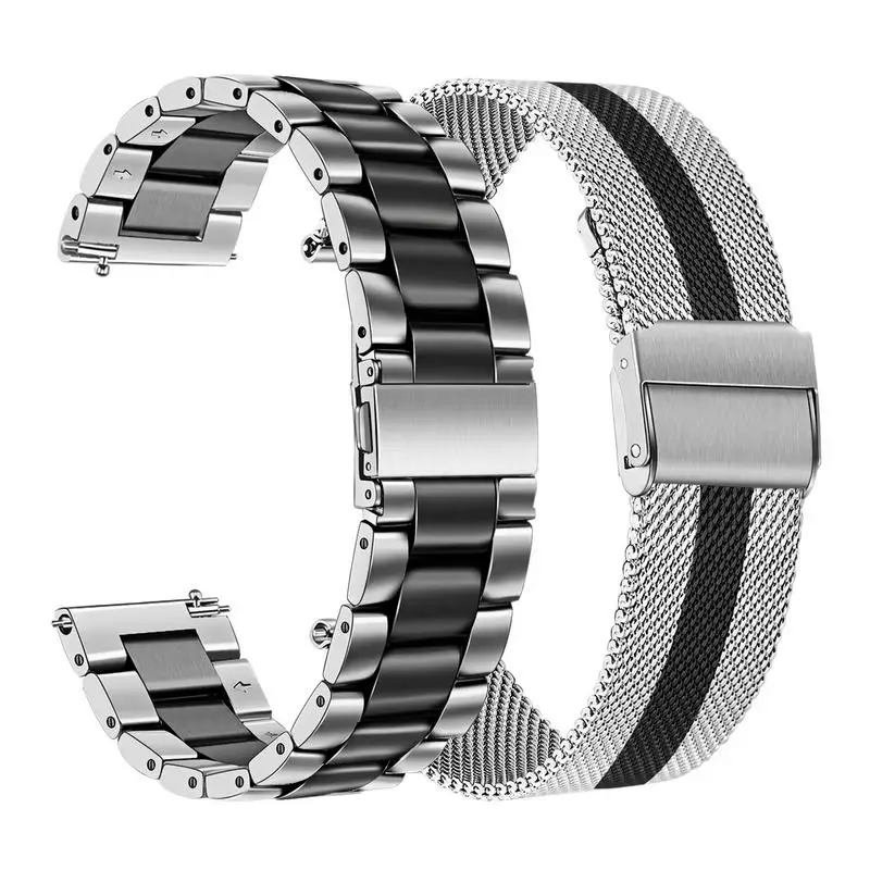 2 шт. сетчатый и Soild ремешок из нержавеющей стали 22 мм для samsung Galaxy Watch 46 мм/gear S3/huawei Watch GT Band ремешок