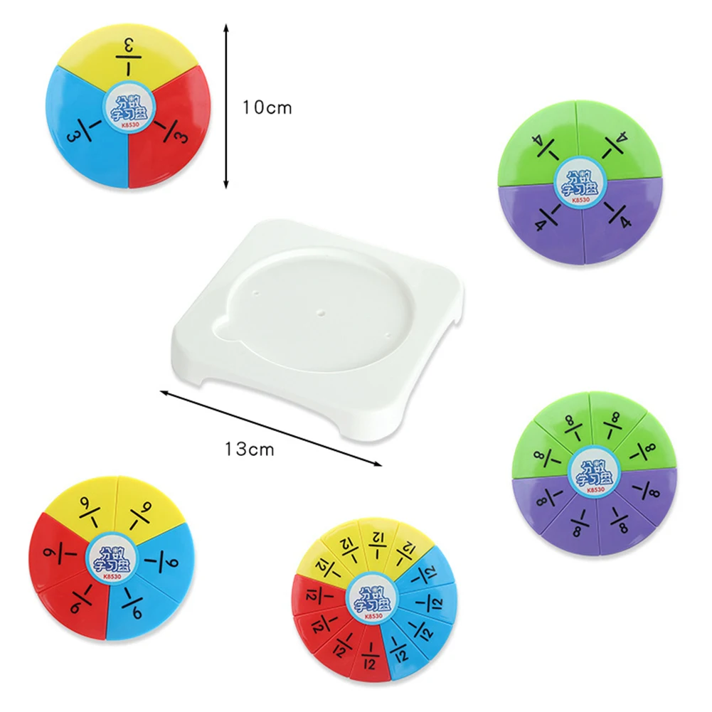 

7Pcs/Set Kid Circular Fractions Counting Mathematics Learning Education Kids Toy