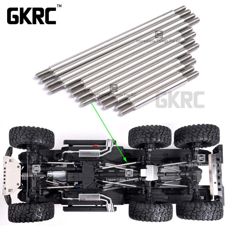 12 шт. металлический рычаг шасси из нержавеющей стали для 1/10 Rc Crawler Car Traxxas 6x6 Trx6 G63
