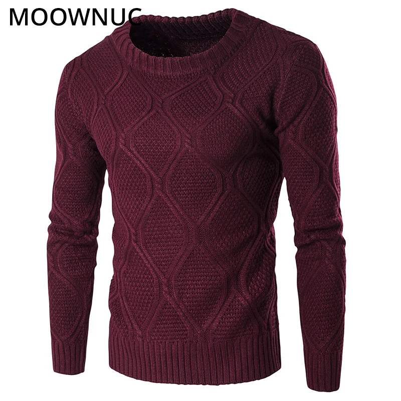 

Sweaters Men Pullovers Youth Homme Slim Keep Warm O-Neck British Style Autumn Casual Male Sweaters Bottoming shirt MOOWNUC MWC