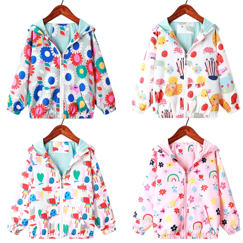 

New Hoody Children Toddler Infant Kids Baby Boys Girls Long Sleeve Animals Hand Print Jacket Coat Hooded Outerwear