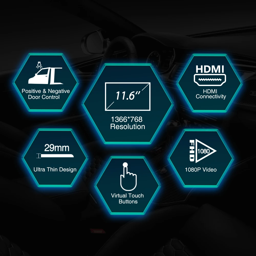 Ультратонкий Автомобильный плеер XTRONS подвесной динамик с разрешением 11 6*1366 HD