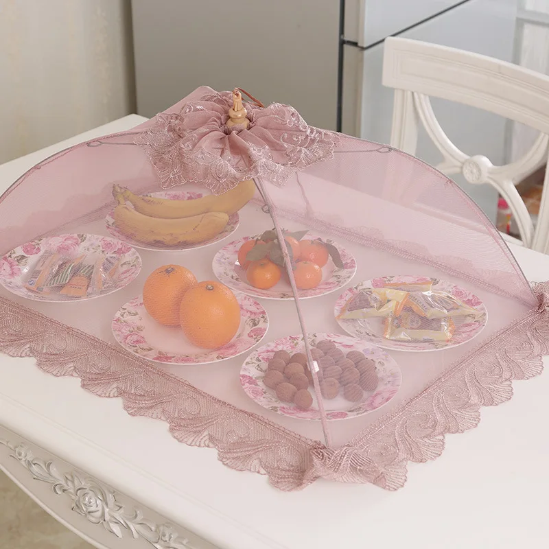 

Foldable Dish Cover Kitchen Bowl Cover Rectangle Round Dining Table Cover Food Cover Large