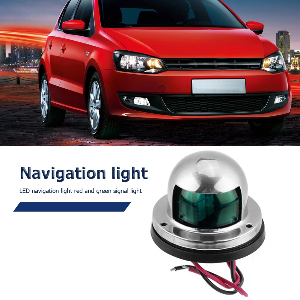 

2pcs LED Navigation Light 12V Signal Warning Lamp for Marine Sailing Boat Red Green Sailing Signal Light Yacht Warning Light