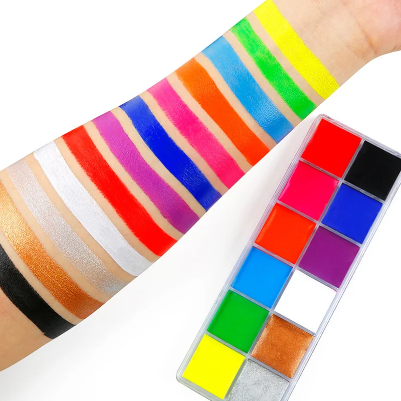 УФ светящаяся масляная краска для Хэллоуина 12 цветов флуоресцентная неоновая