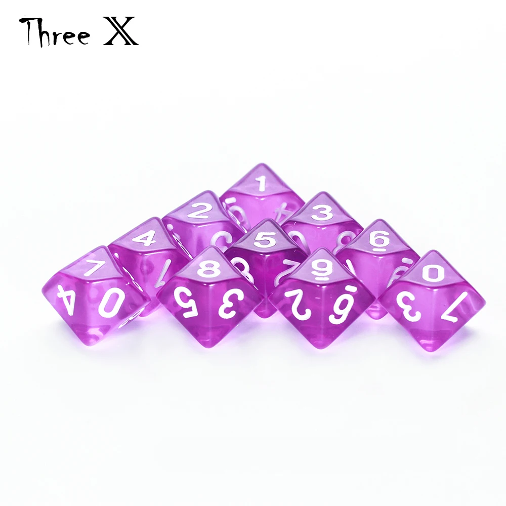 Набор D10 DICE 10 d10 идеально подходит для игр математический кубик сторонняя