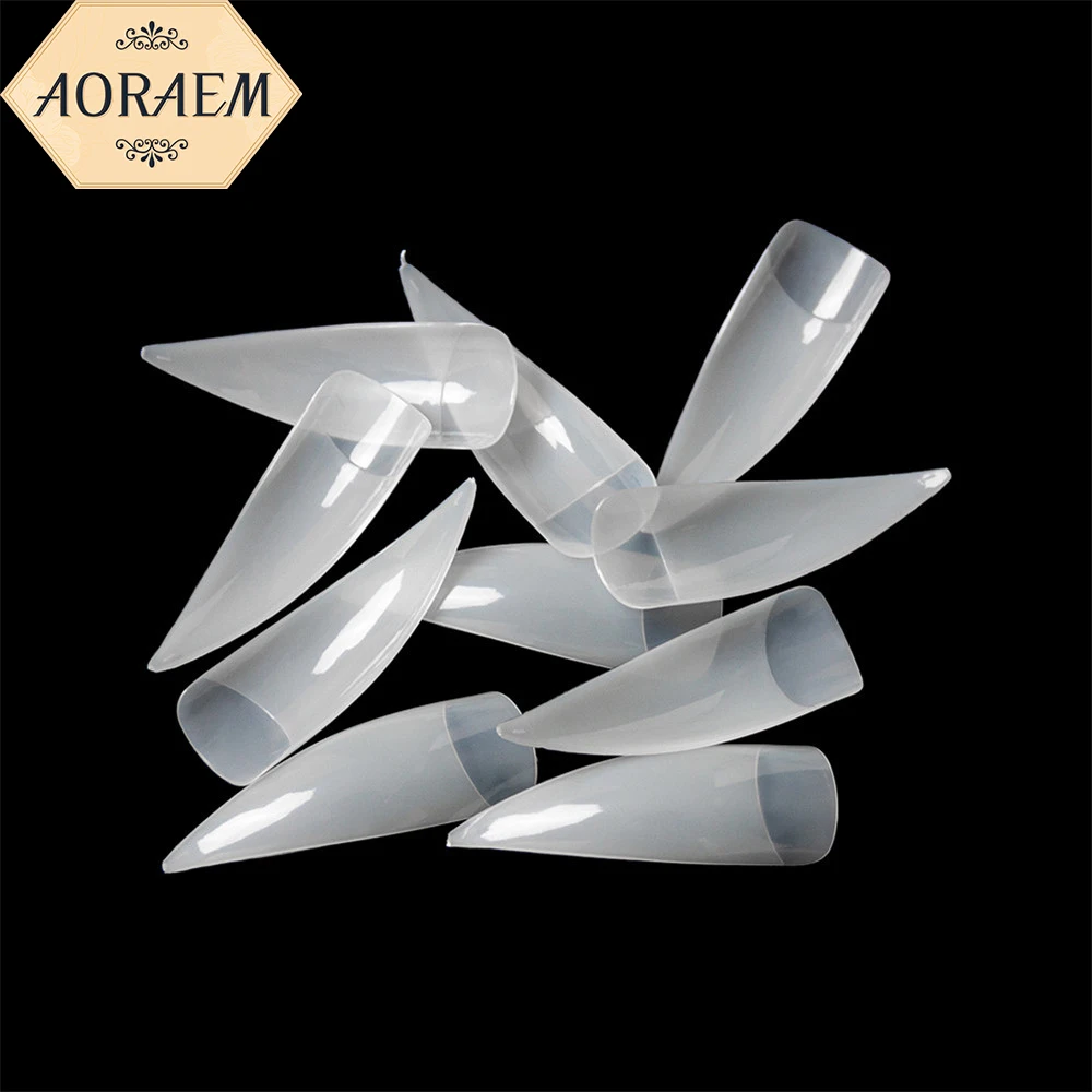 

AORAEM Claw Fake Nails Long Sharp Edge 100pcs Box False Nail Tips Stiletto Design All for Manicure Artificial Decoration DIY Art