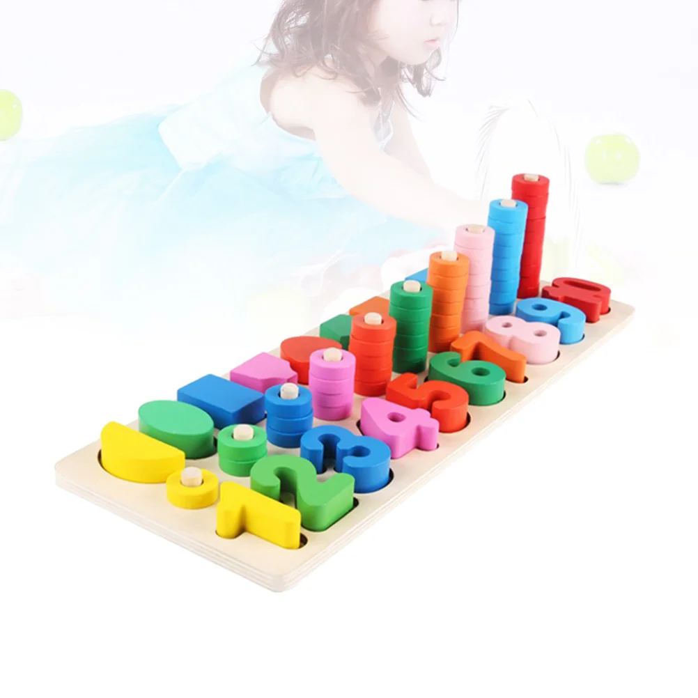 

Wooden Alphabet Puzzles Board Colorful Wooden Toys Preschool Educatonal Toys for Baby Kids(Number Shape Pattern)