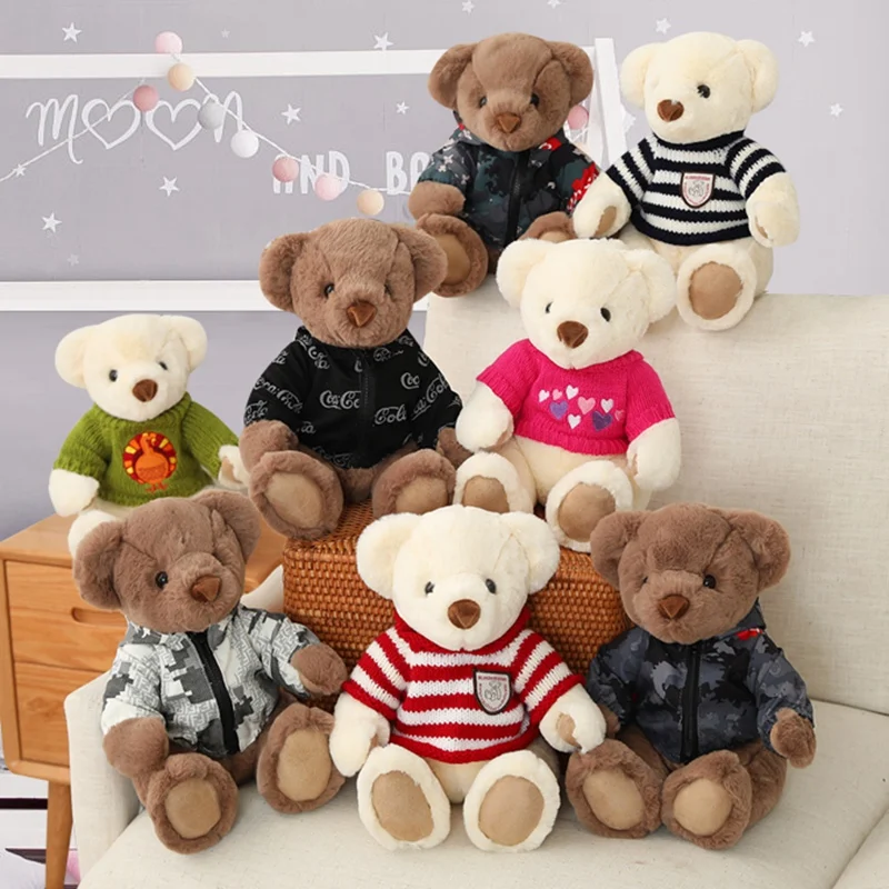 

New 30cm cute soft teddy bear plush toy animal doll pillow girl child birthday new year gift exquisite gift decoration