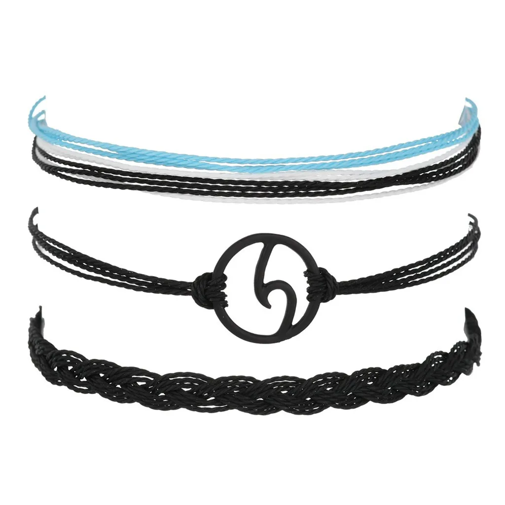 Набор браслетов Gofuly Wave водостойкий воск веревка для лета пляжа серфер ювелирный