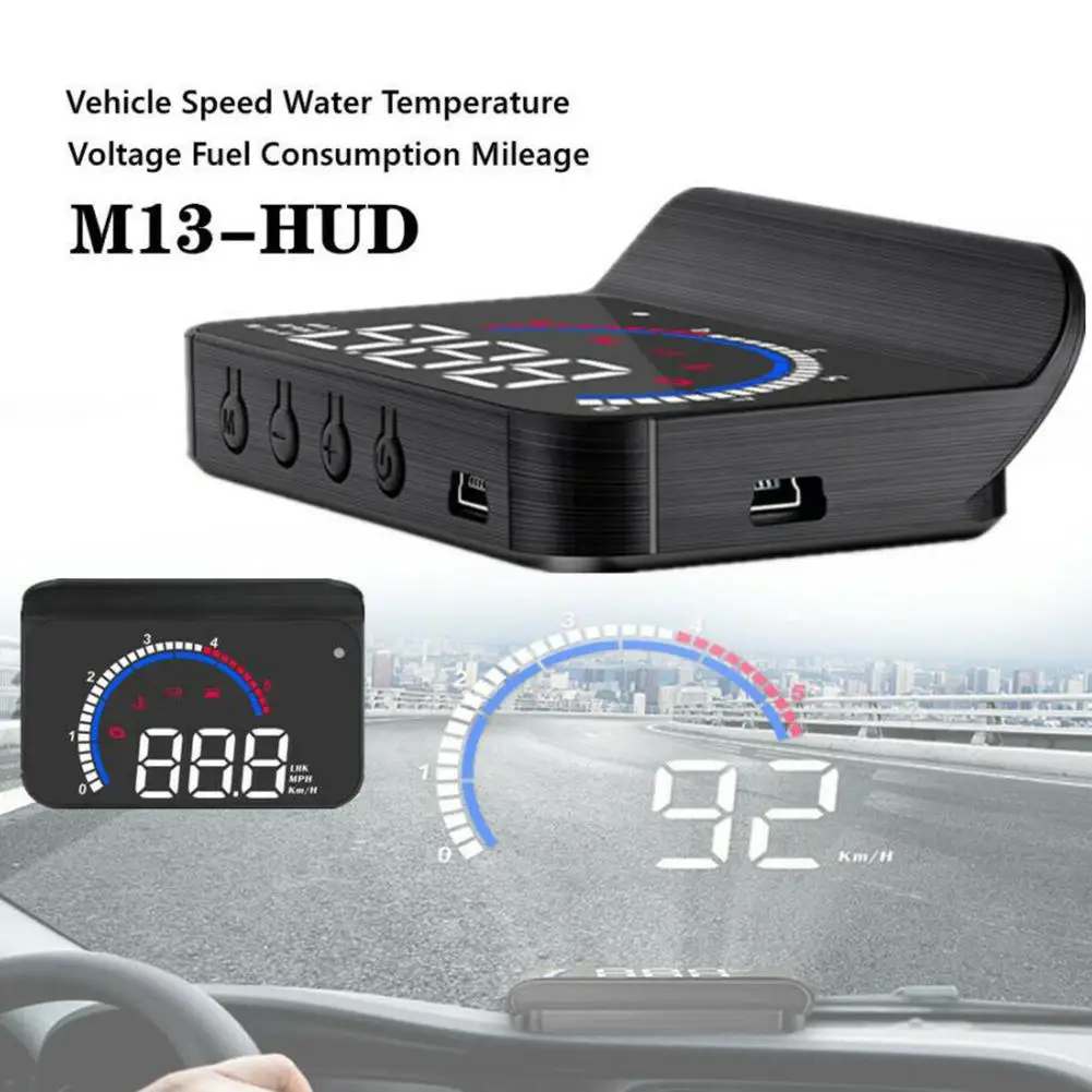 Дисплей на лобовое стекло OBD HUD M13 автомобильная электроника проектор скорости и