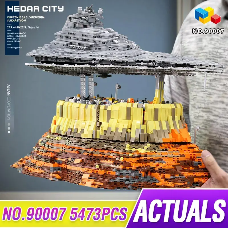 90007 &quotЗвездные войны игрушки совместимая с MOC 18916 Эмпайр более Jedha Город Модель