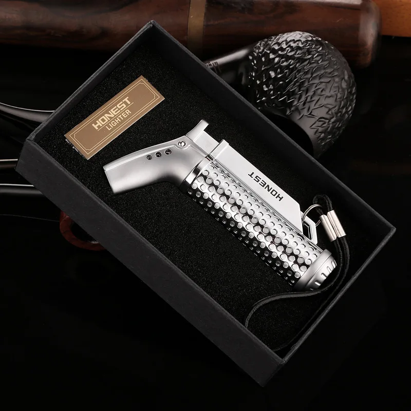 Новый Пистолет-распылитфонарь струйная зажигалка Бутановая трубка газ турбо