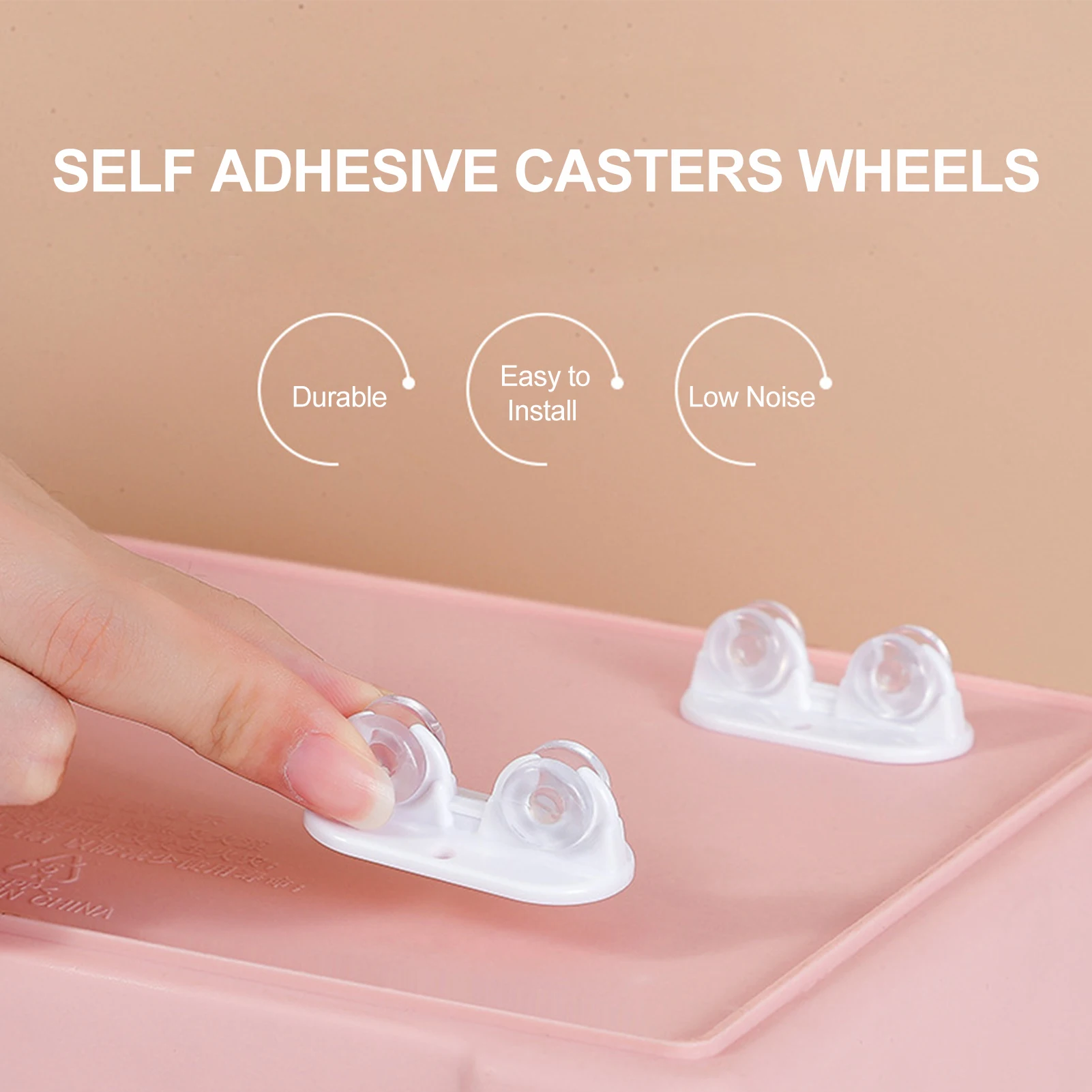 4PCS Caster Self Adhesive Wheel Replacement Furniture Hardware Swivel Rollers Wheels for Storage Box Trash Can Case | Обустройство
